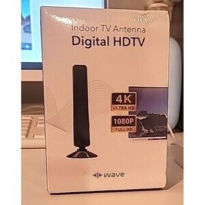 Wave Indoor TV Antenna Digital HDTV 4K 1080P 120 Mile Range No Subscription New